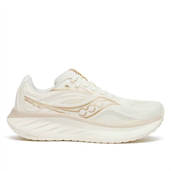NEW SAUCONY women's ride 18 wide running shoes in vanilla